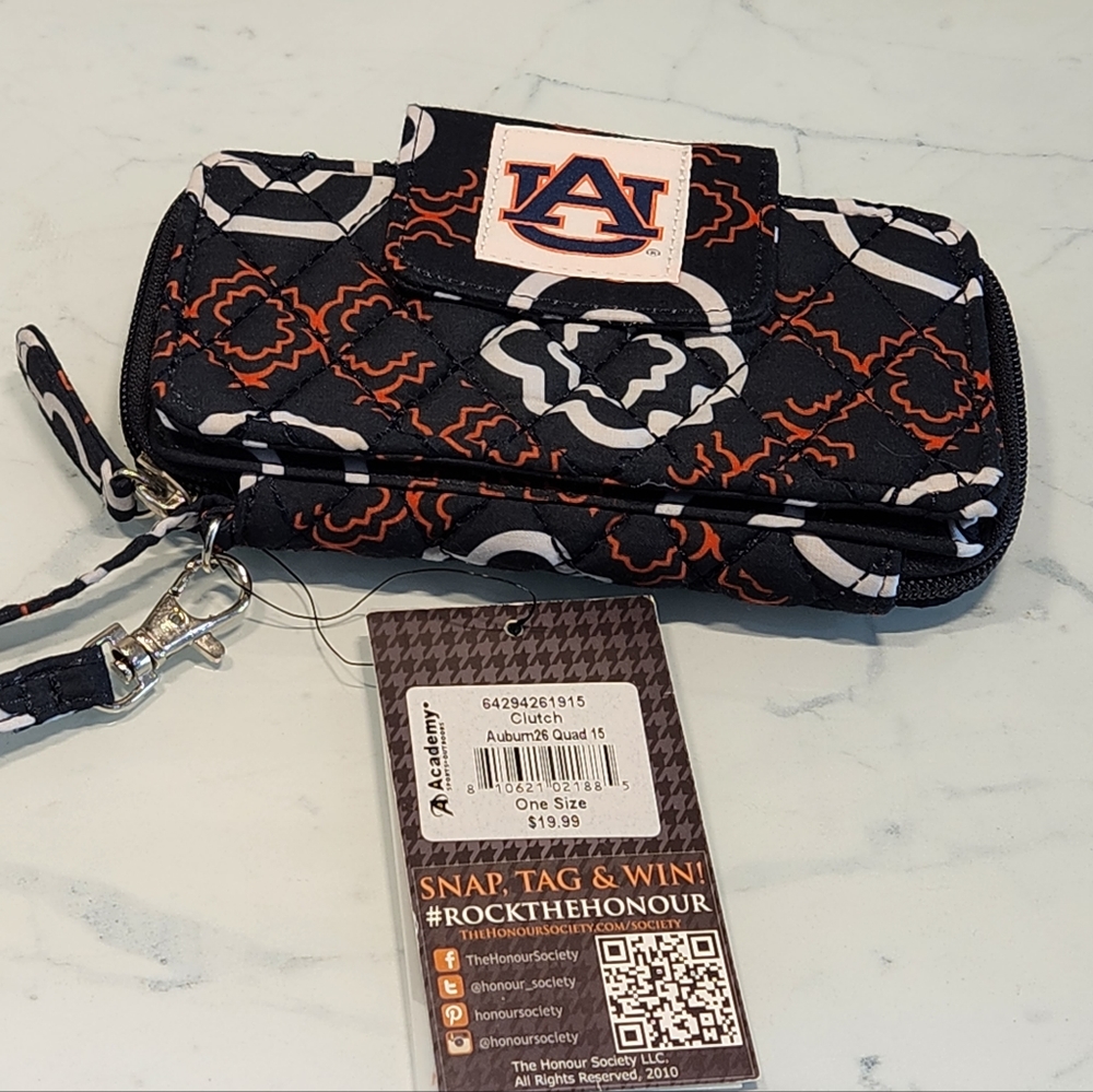 NWT Auburn Zip Auburn Clutch - The Honor Society